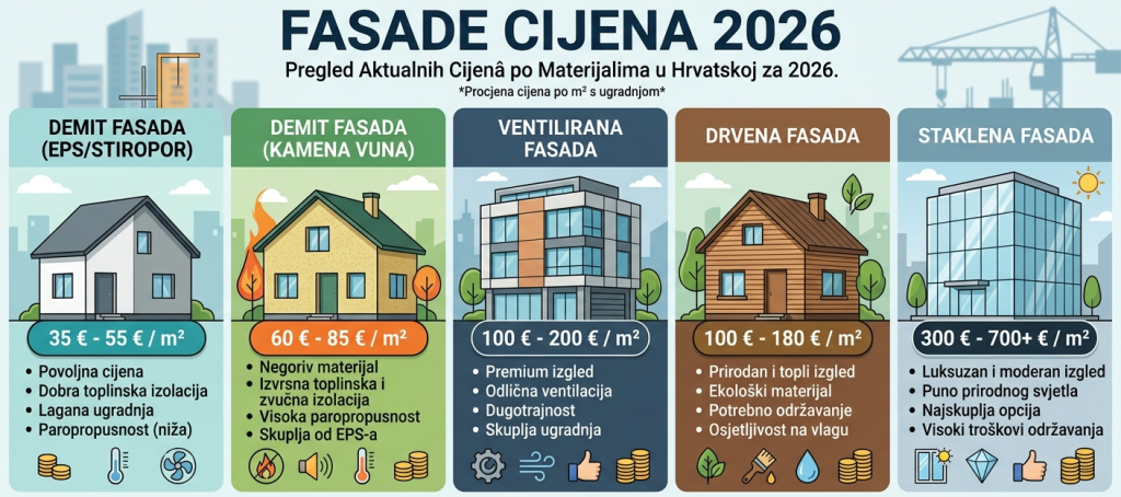 fasade cijena po m2 usporedba stiropor kamena vuna