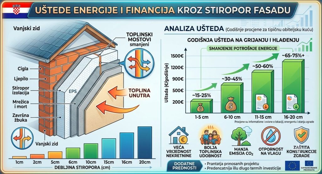 velika ušteda energije stiropor fasada cijena