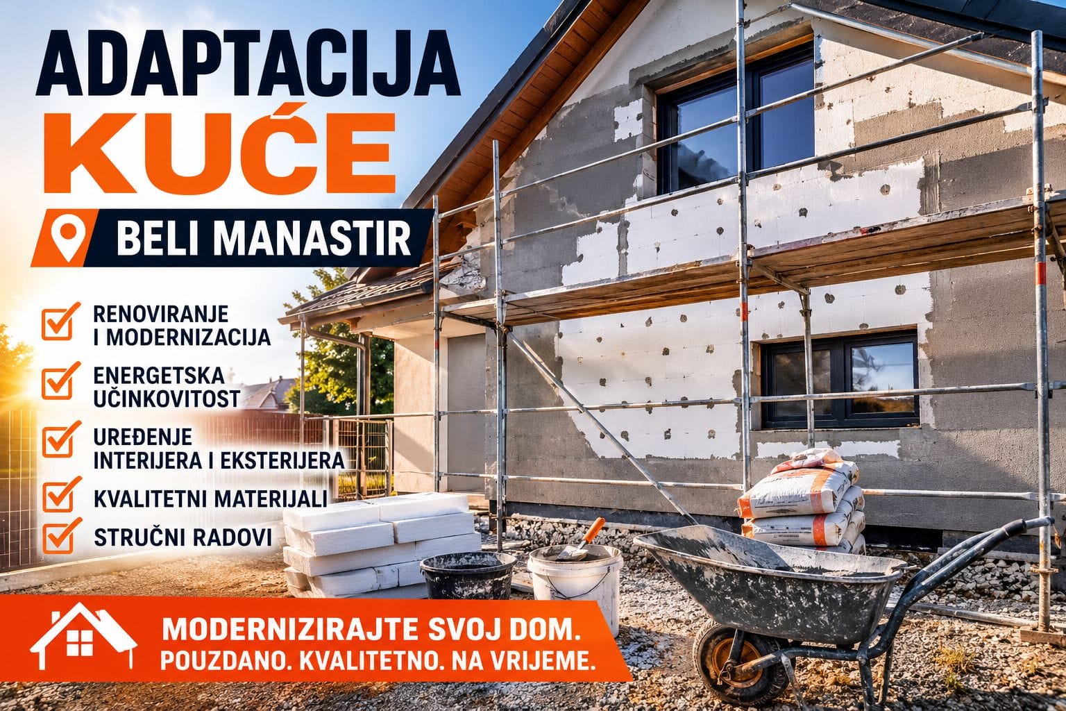 Usluge adaptacija kuće Beli Manastir