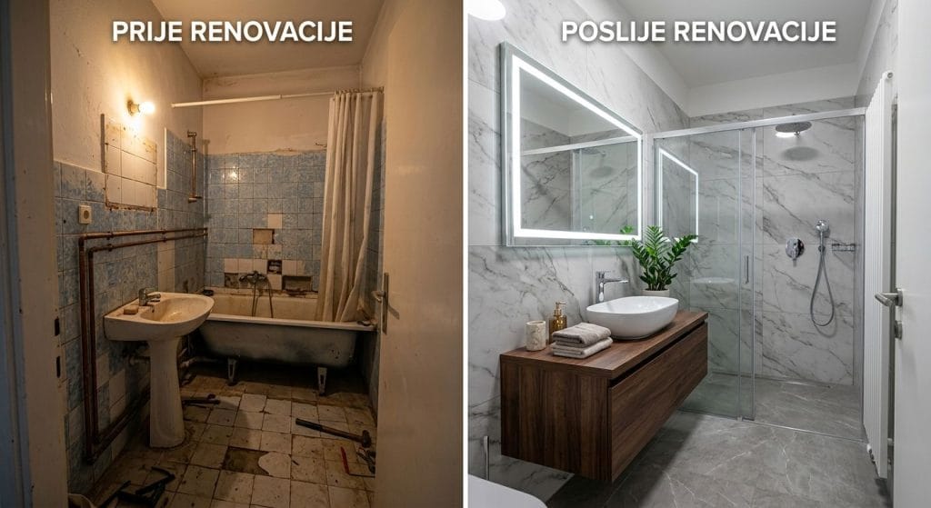 Adaptacija kupaonice prije i poslije