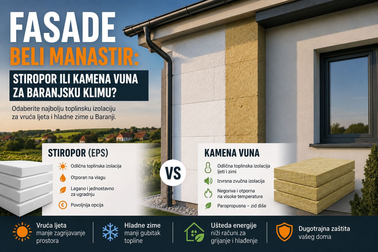 Izrada stiropor fasade Beli Manastir