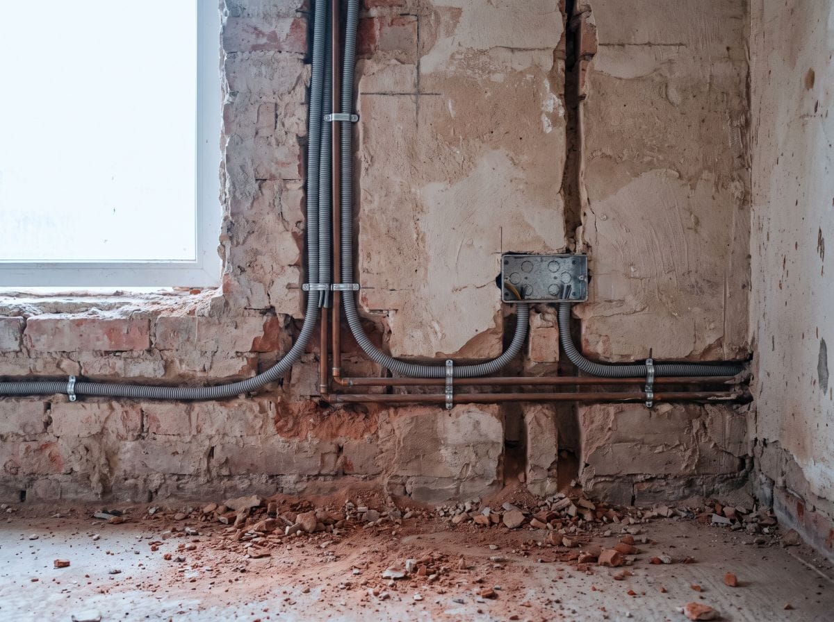 Elektro i vodoinstalacije položene u zidne utore prije zatvaranja i žbukanja