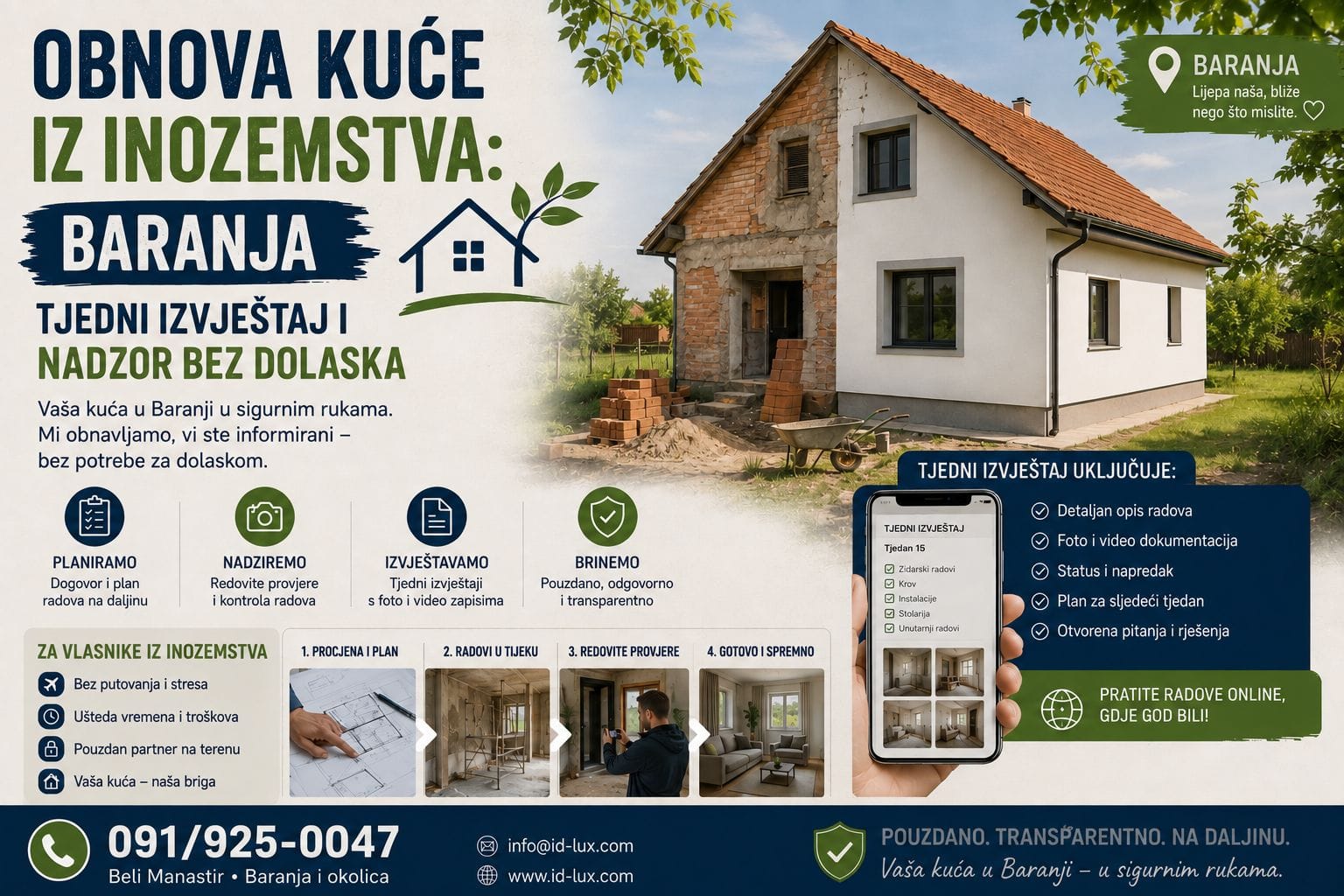 Obnova kuće iz inozemstva u Hrvatskoj